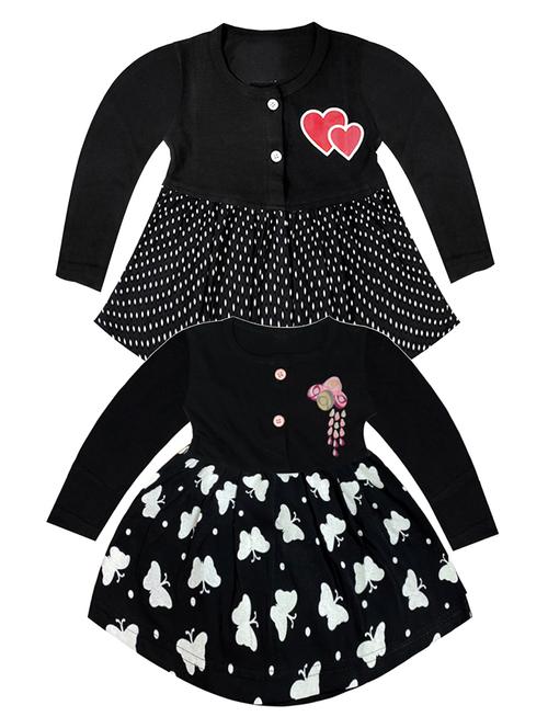 girls multicolored set of 2 printed frock - 21338289 - Standard Image - 0