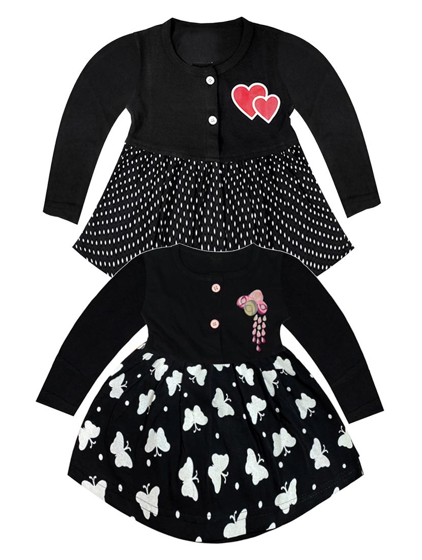 girls multicolored set of 2 printed frock - 21338289 - Zoom Image - 0