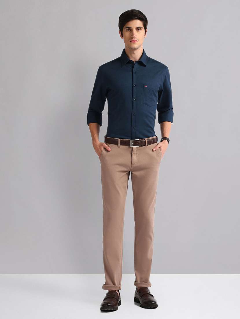 men blue cotton casual shirt - 21338391 -  Standard Image - 3