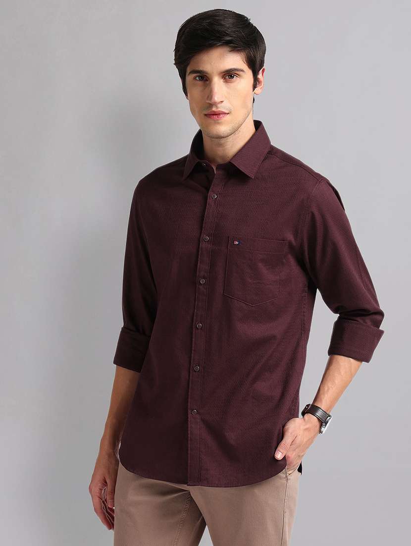 men solid cotton casual shirt - 21338392 -  Zoom Image - 0