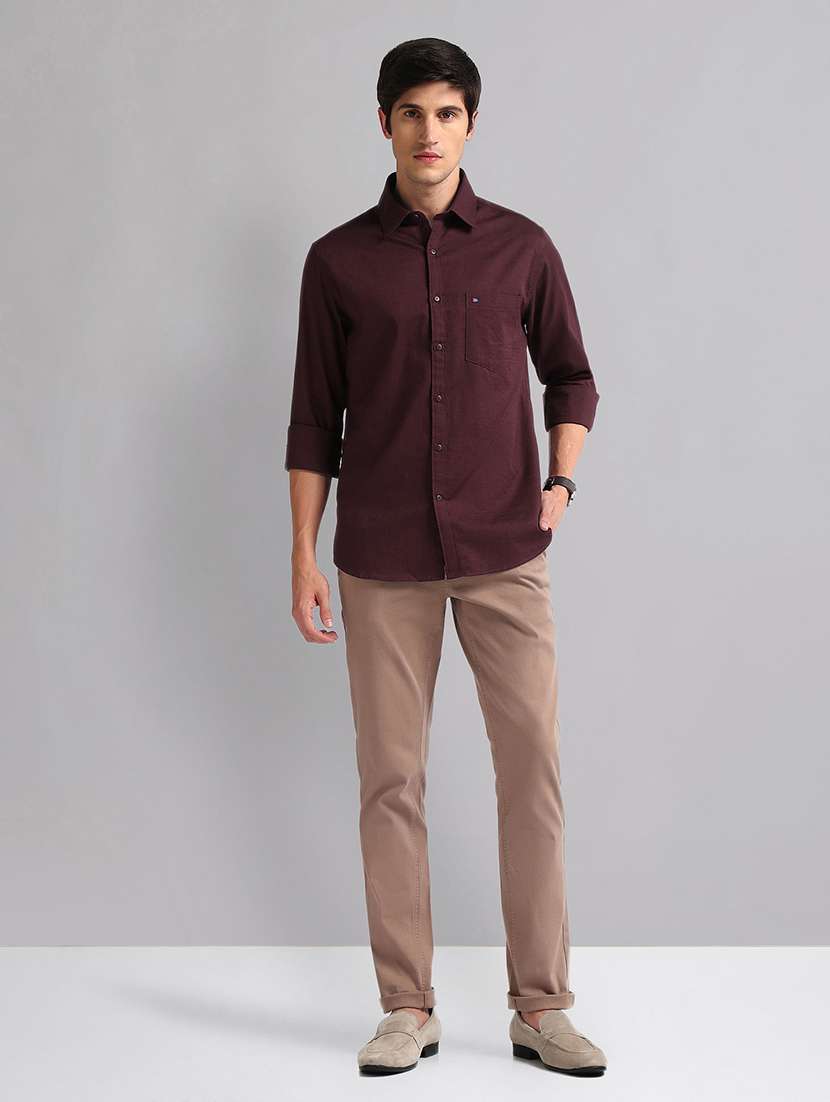 men solid cotton casual shirt - 21338392 -  Standard Image - 3