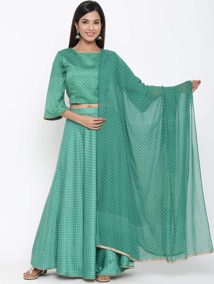 women stitched lehenga choli with dupatta