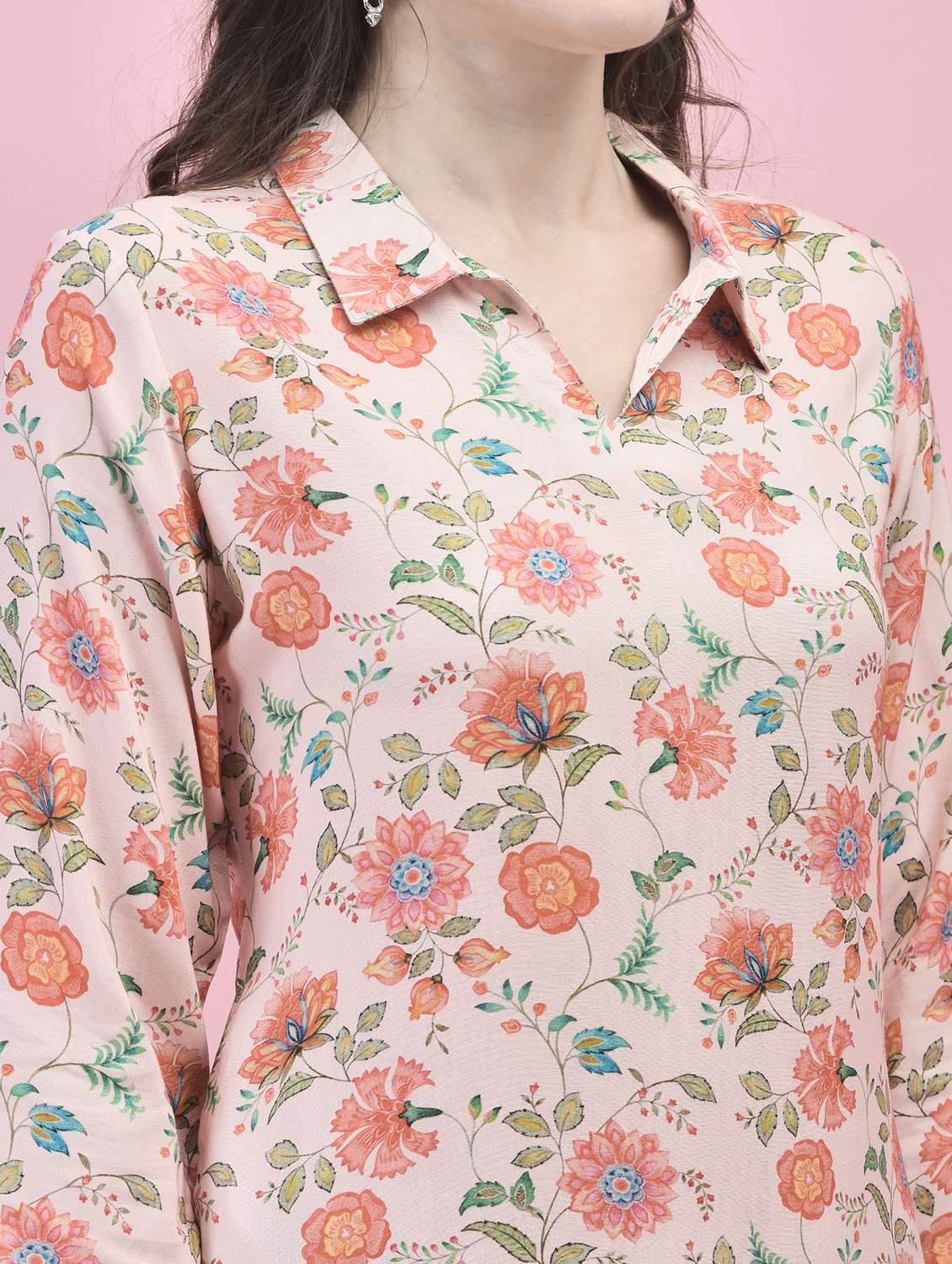 women floral printed straight kurti - 21339301 -  Standard Image - 3