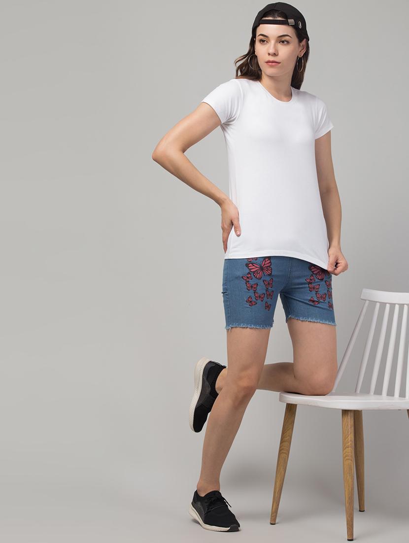 women solid short sleeves plain t-shirt - 21339468 - Standard Image - 5