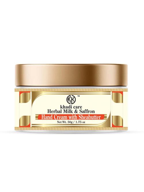 khadi care herbal milk & saffron hand cream with sheabutter - 50g - 21339501 -  Standard Image - 0