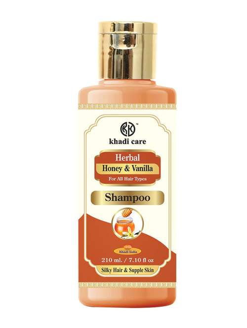 khadi care herbal honey & vanilla shampoo - 210ml - 21339523 - Standard Image - 0