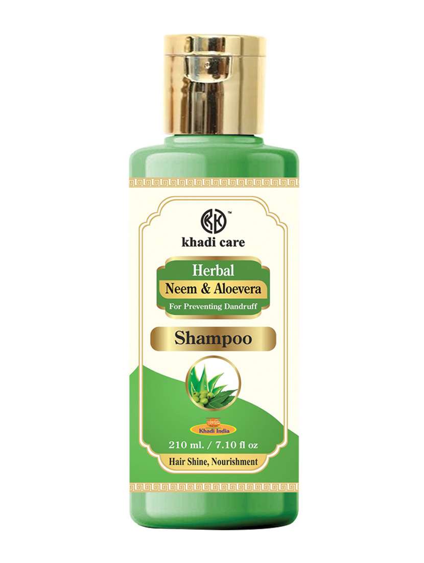 khadi care herbal neem & aloevera shampoo - 210ml
