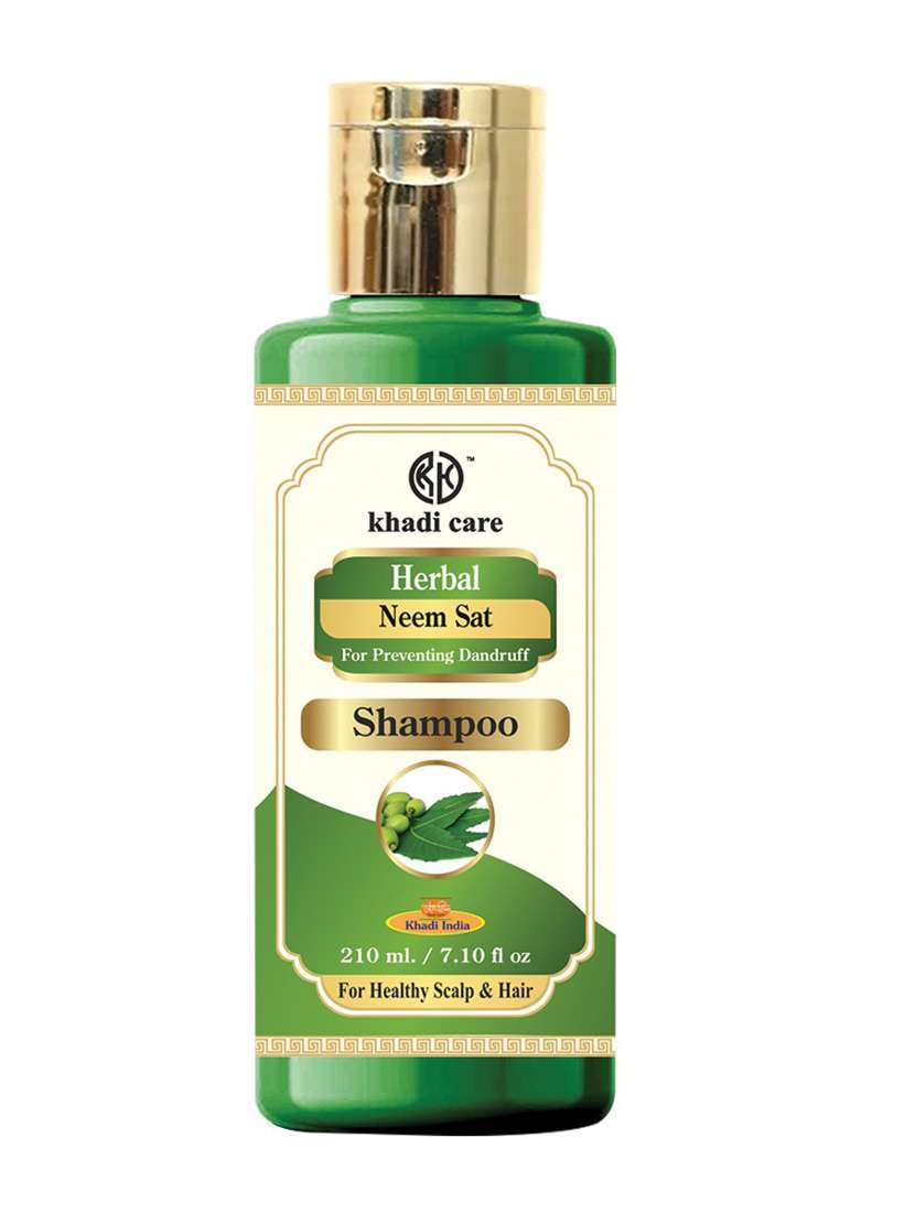 khadi care herbal neem sat shampoo - 210ml