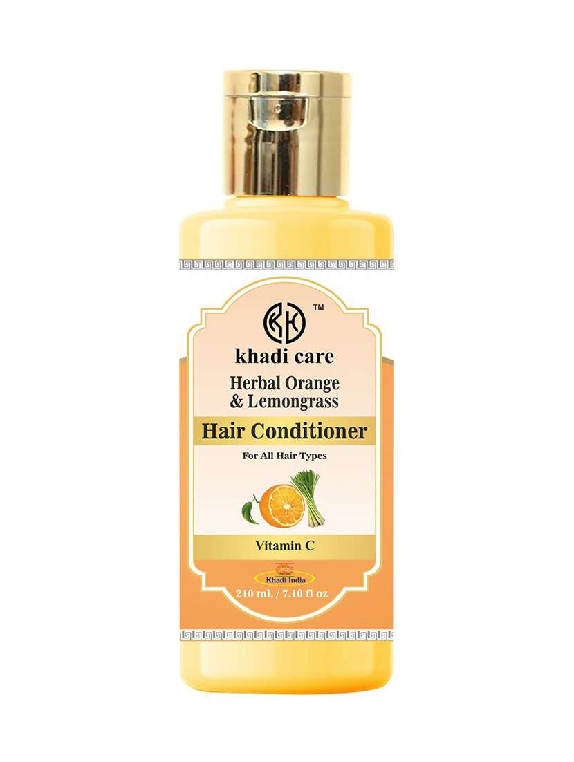 khadi care herbal orange & lemongrass hair conditioner - 210ml