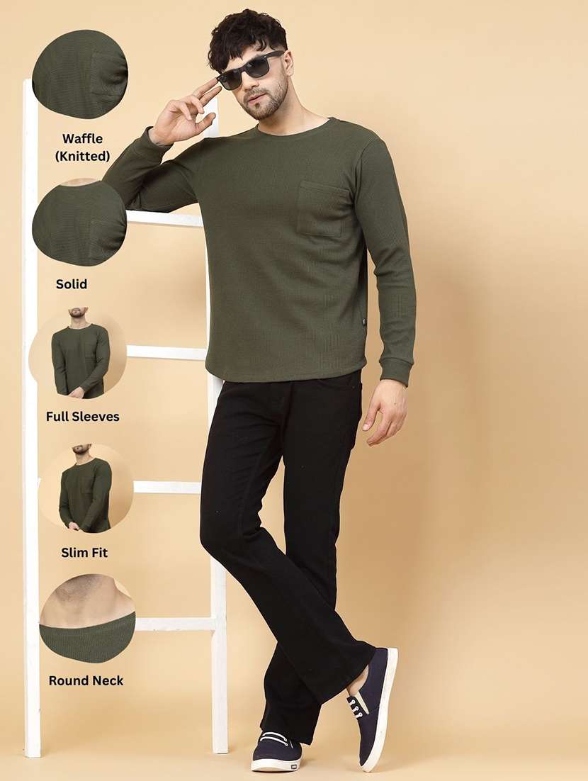 men plain round neck t-shirt - 21339596 -  Standard Image - 3