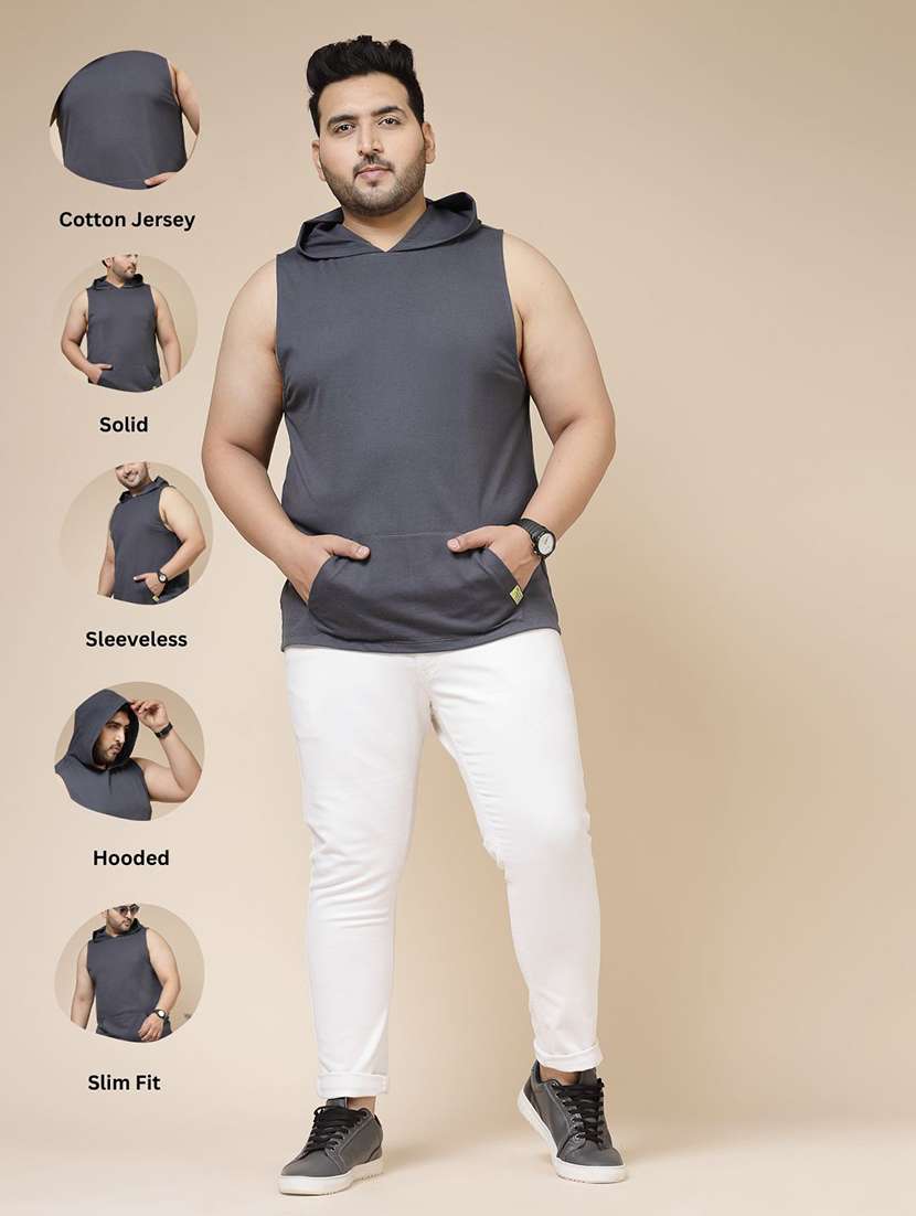 men grey jersey hooded t-shirt - 21339615 -  Standard Image - 3