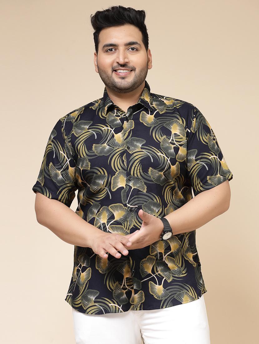 men plus size printed casual shirt - 21339639 -  Zoom Image - 0