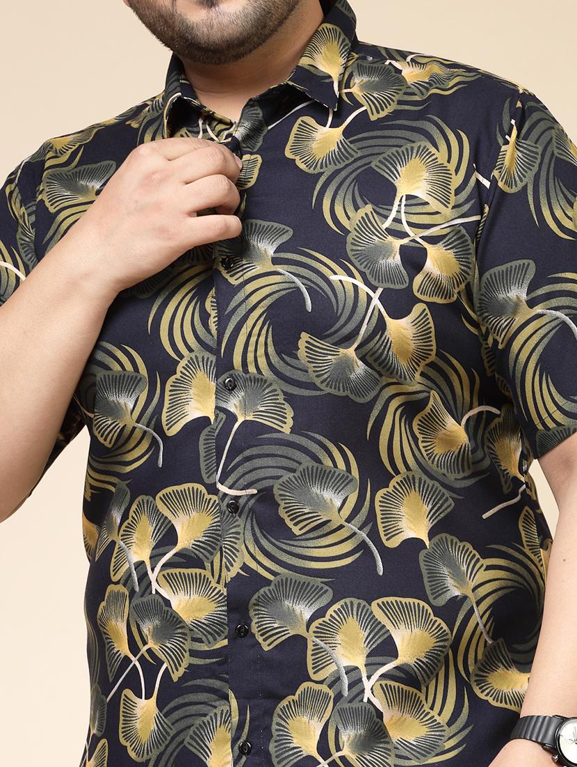 men plus size printed casual shirt - 21339639 - Standard Image - 5