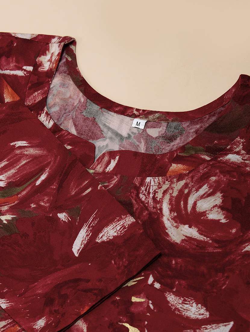 women three quarter sleeve straight kurta - 21339786 -  Standard Image - 5