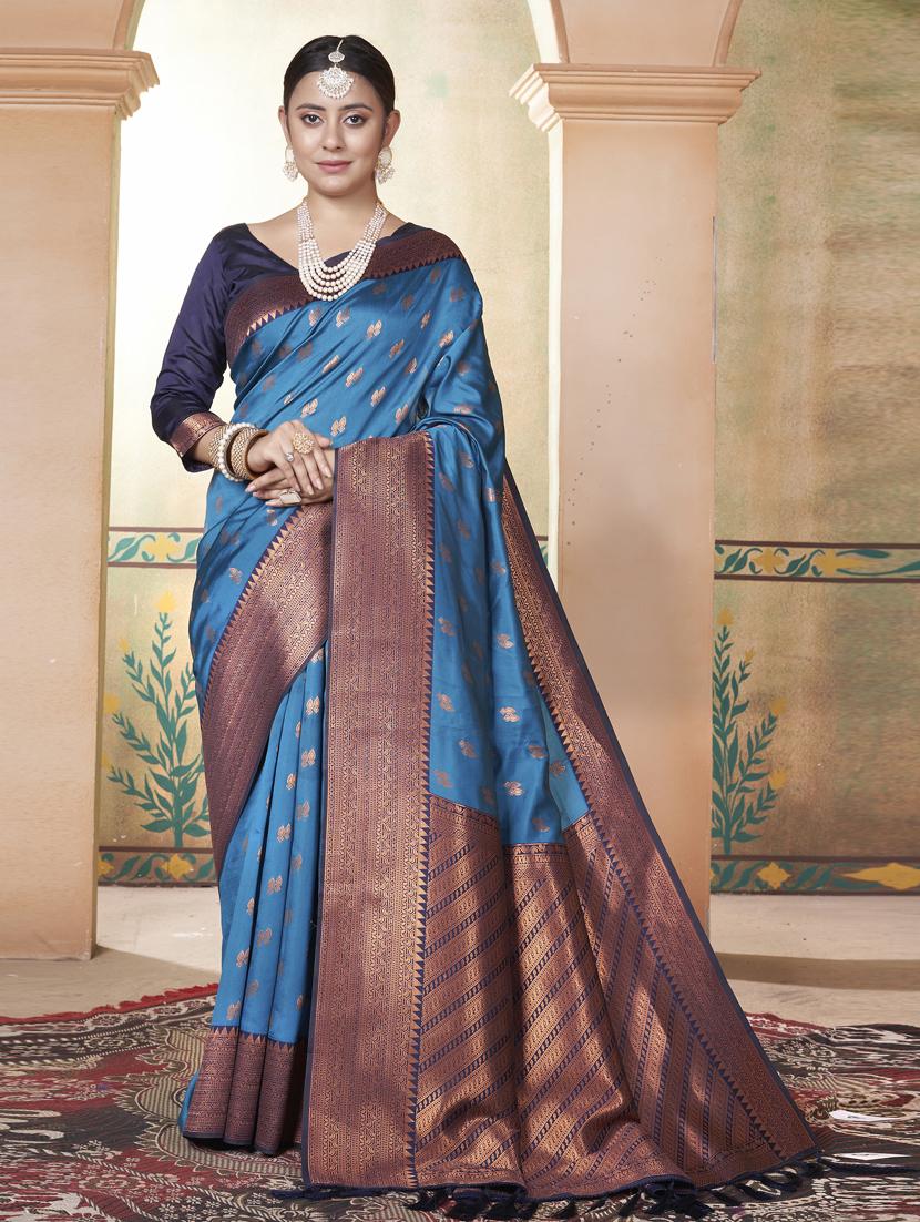 women self design kanjivaram saree with blouse - 21340458 - Zoom Image - 0