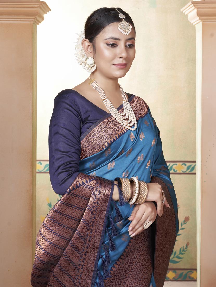 women self design kanjivaram saree with blouse - 21340458 - Standard Image - 3