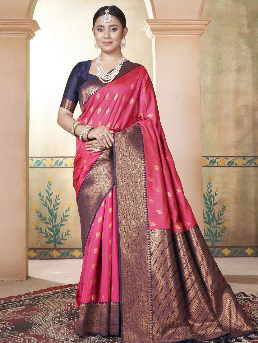 women self design kanjivaram saree with blouse - 21340462 -  Zoom Image - 0