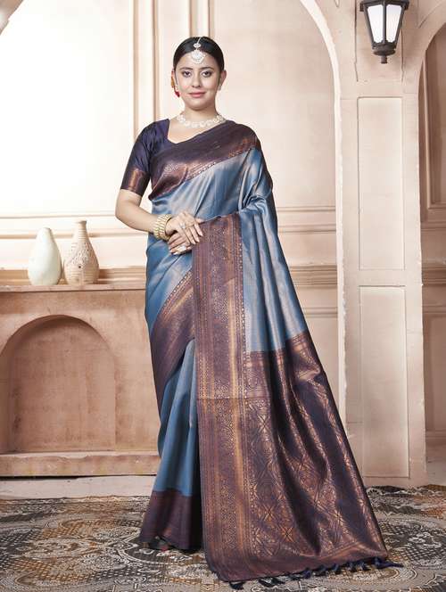 women self design kanjivaram saree with blouse - 21340485 - Standard Image - 0