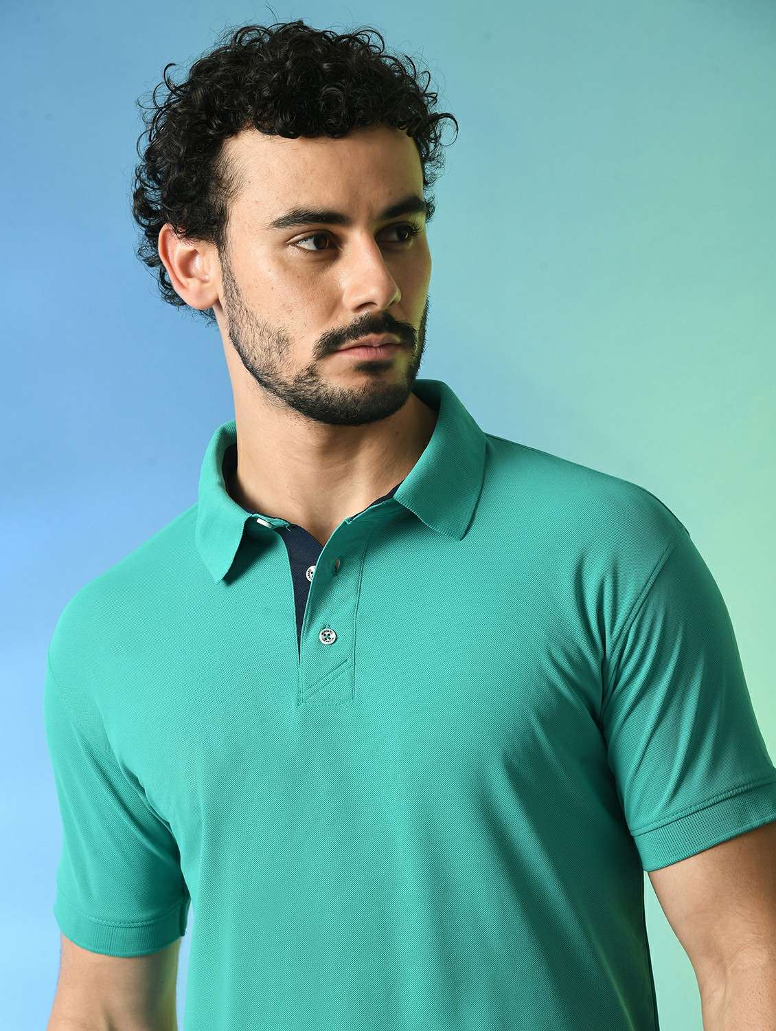 men solid polo t-shirt - 21340524 - Standard Image - 3