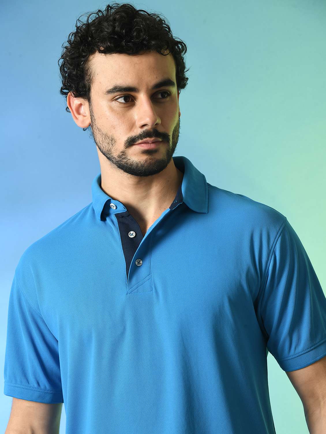men solid polo t-shirt - 21340527 -  Standard Image - 3