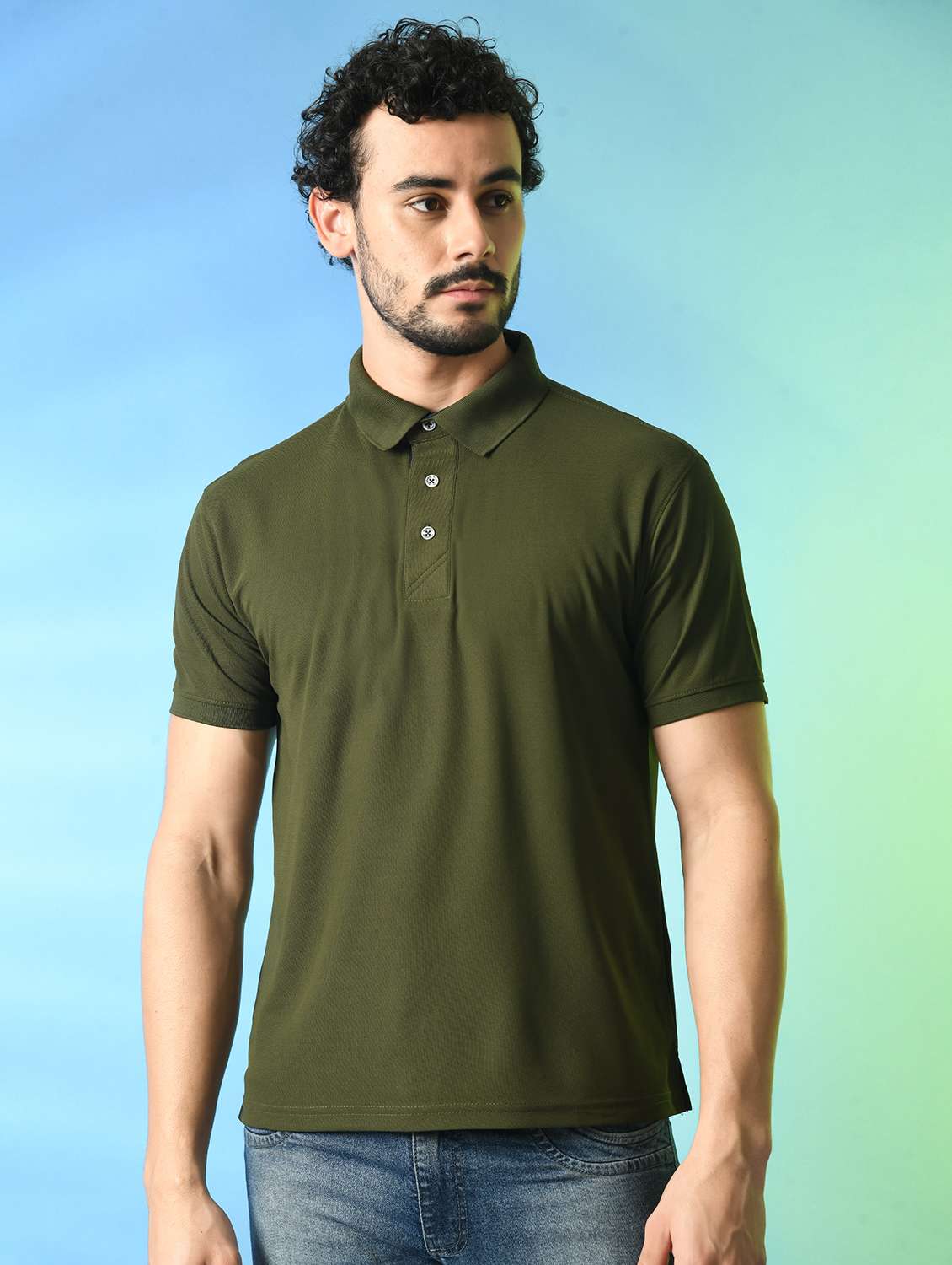men solid polo t-shirt - 21340530 - Zoom Image - 0