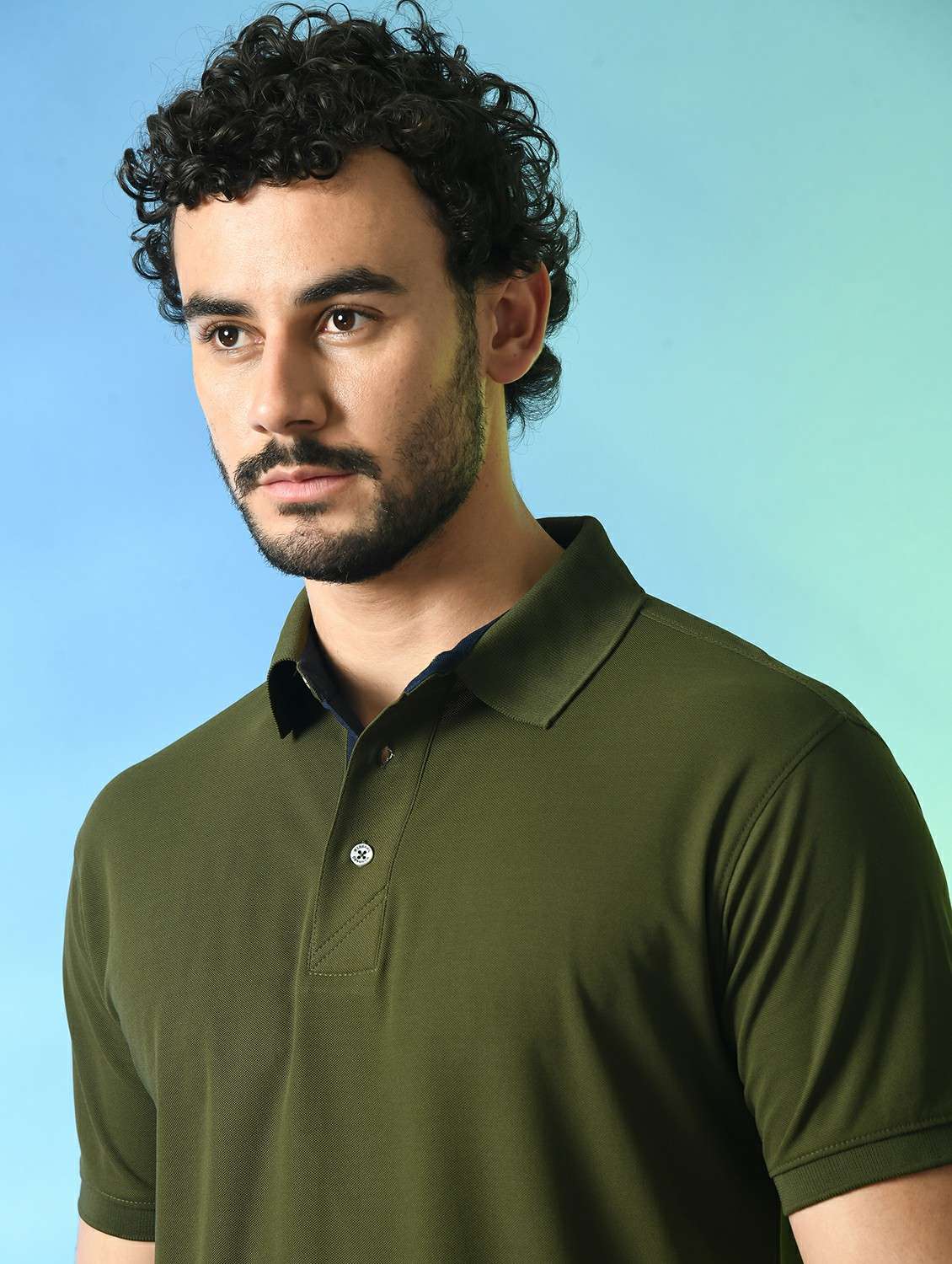 men solid polo t-shirt - 21340530 - Standard Image - 3