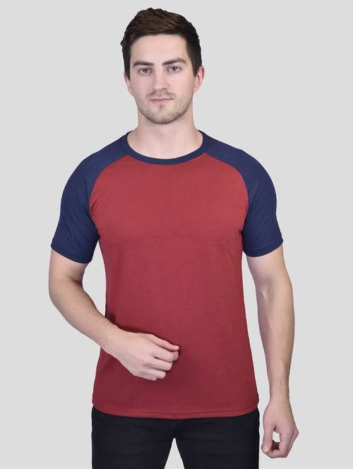 men color block round neck t-shirt - 21340539 - Standard Image - 0