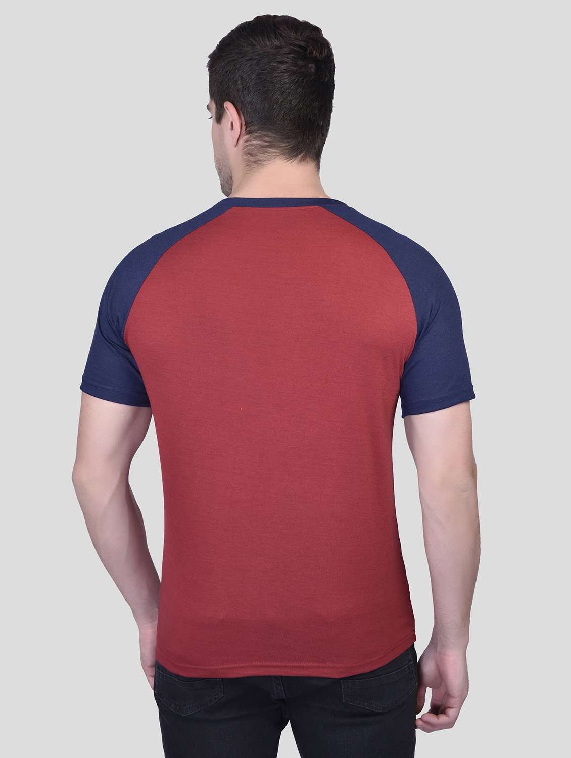 men color block round neck t-shirt - 21340539 - Standard Image - 3