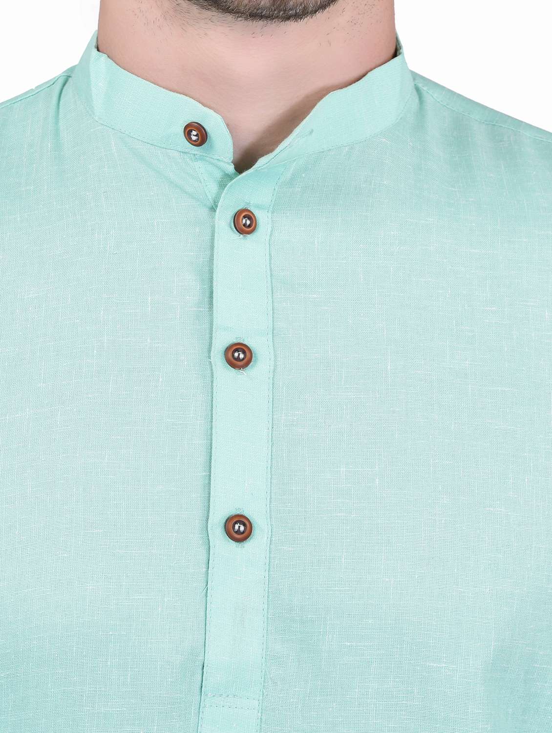 men pack of 2 solid short kurtas - 21340601 -  Standard Image - 5