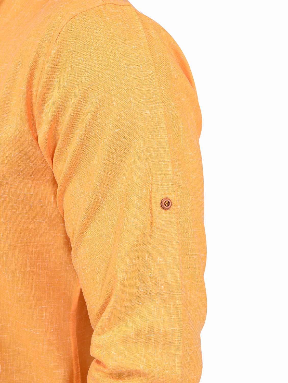 men mandarin neck solid short kurta - 21340623 - Standard Image - 3