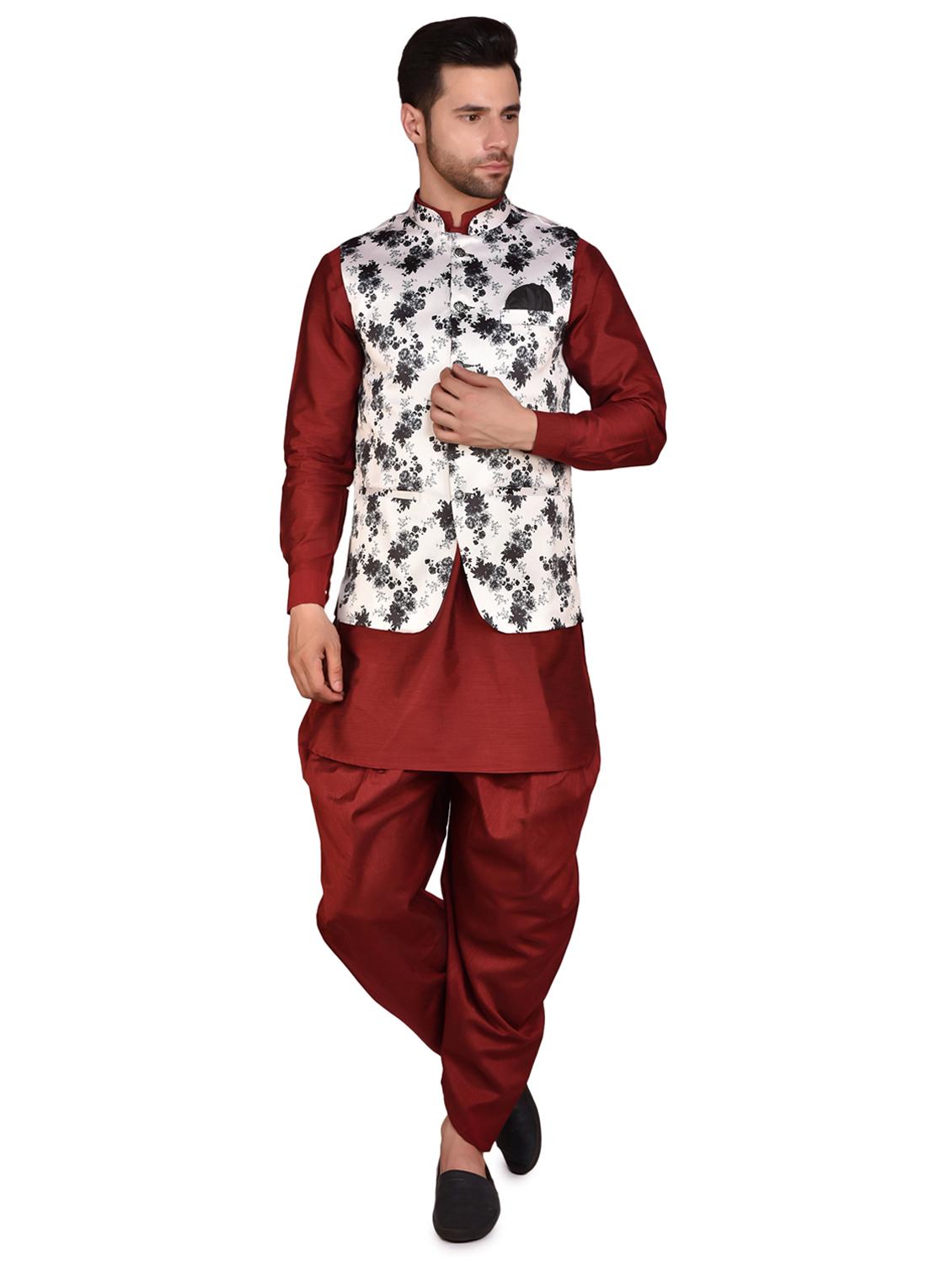 mens dhoti kurta ethnic wear set - 21340642 - Zoom Image - 0