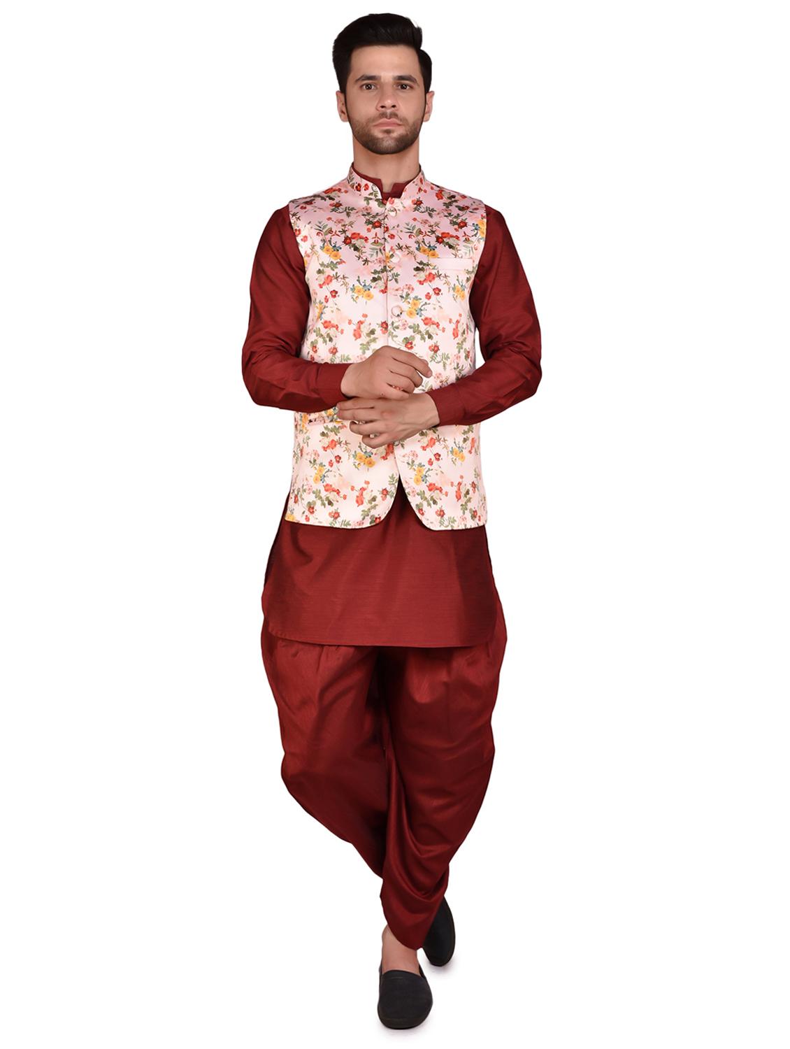 mens dhoti kurta ethnic wear set - 21340643 - Zoom Image - 0