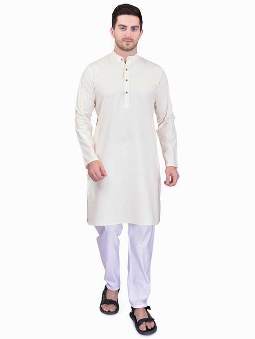 men solid kurta pyjama ethnic wear set - 21340767 -  Standard Image - 0