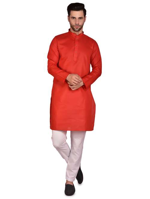 men solid kurta pyjama ethnic wear set - 21340771 - Standard Image - 0