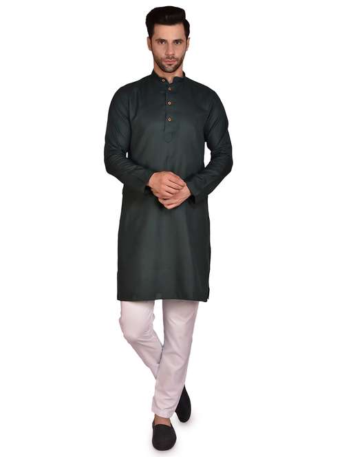 men solid kurta pyjama ethnic wear set - 21340776 -  Standard Image - 0