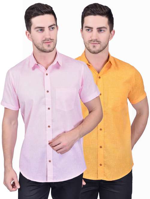 pack of 2 solid casual shirts - 21340784 -  Standard Image - 0