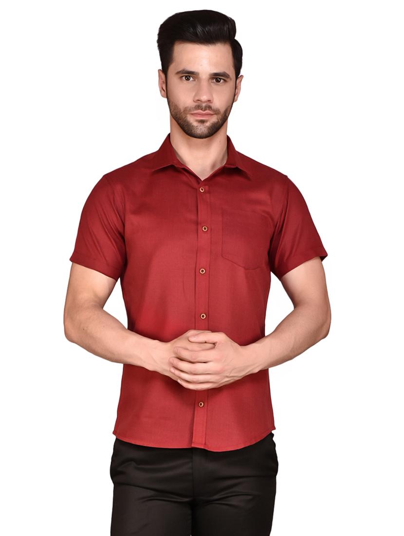 men solid casual shirt