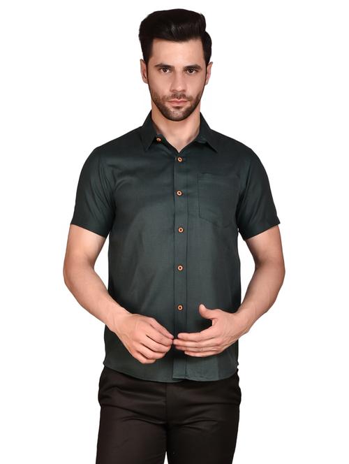 men solid casual shirt - 21340800 -  Standard Image - 0