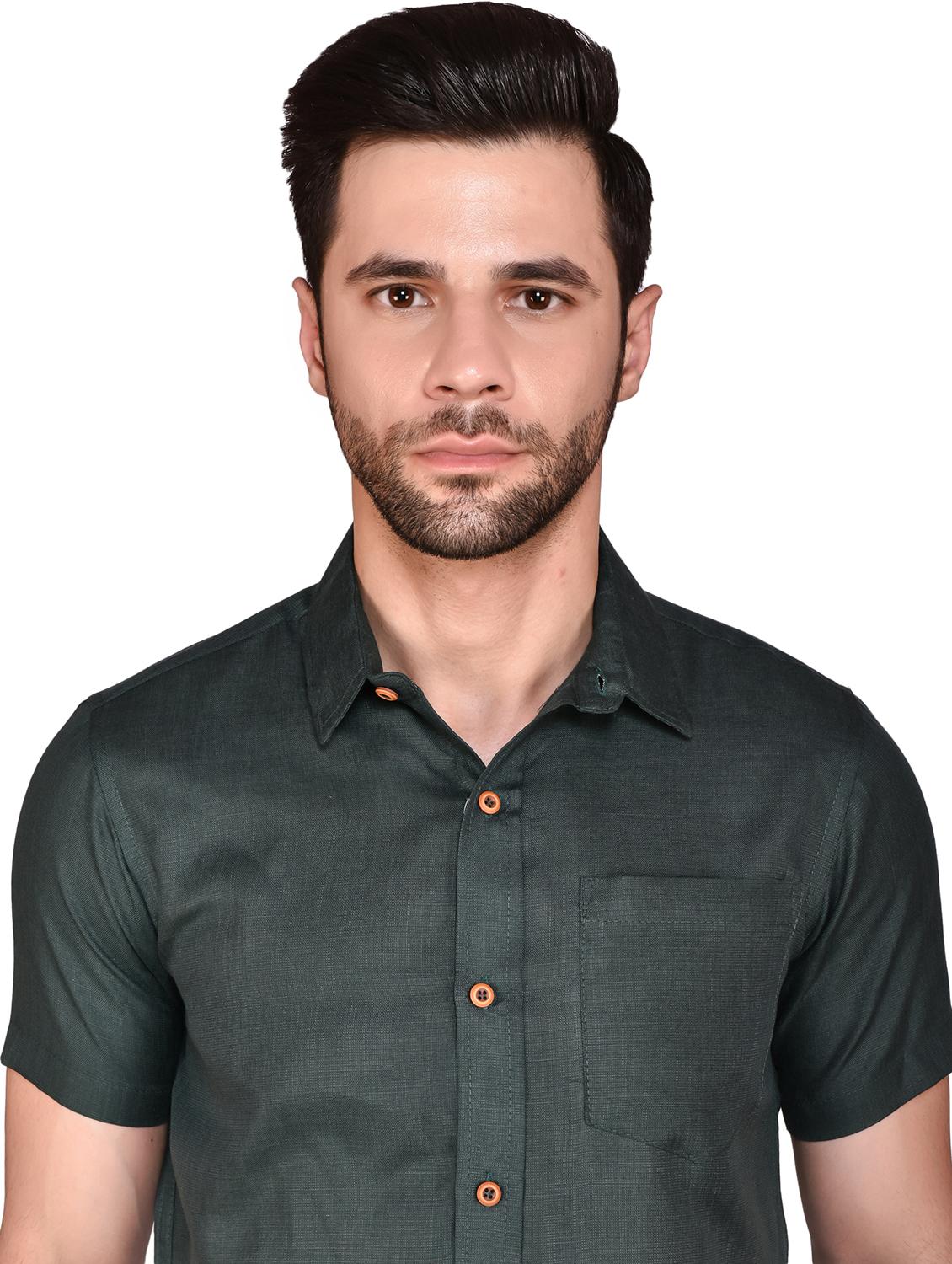 men solid casual shirt - 21340800 - Standard Image - 3