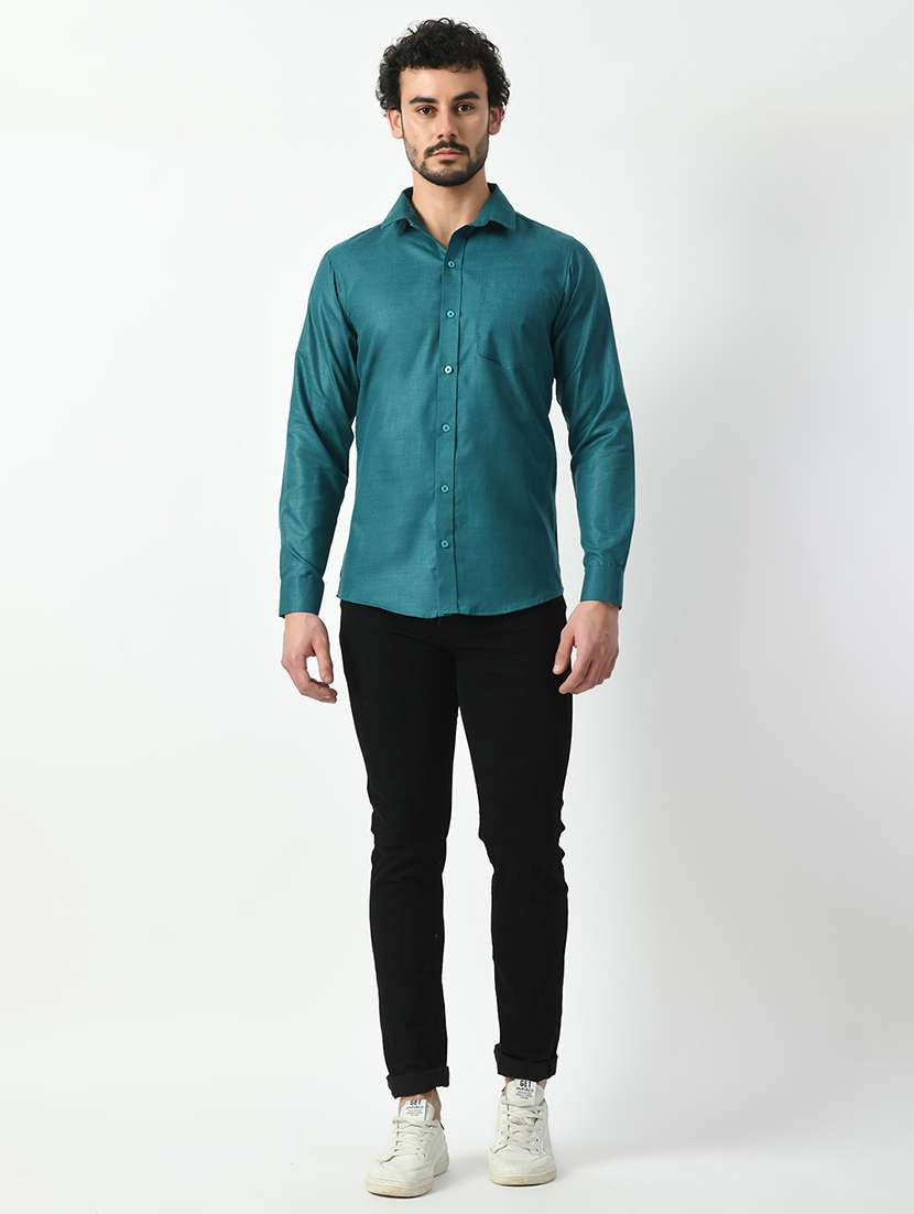men solid casual shirt - 21340804 - Standard Image - 3
