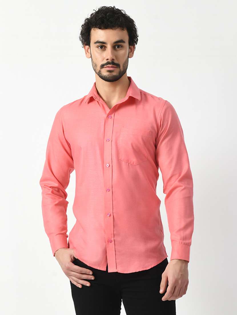 men solid casual shirt