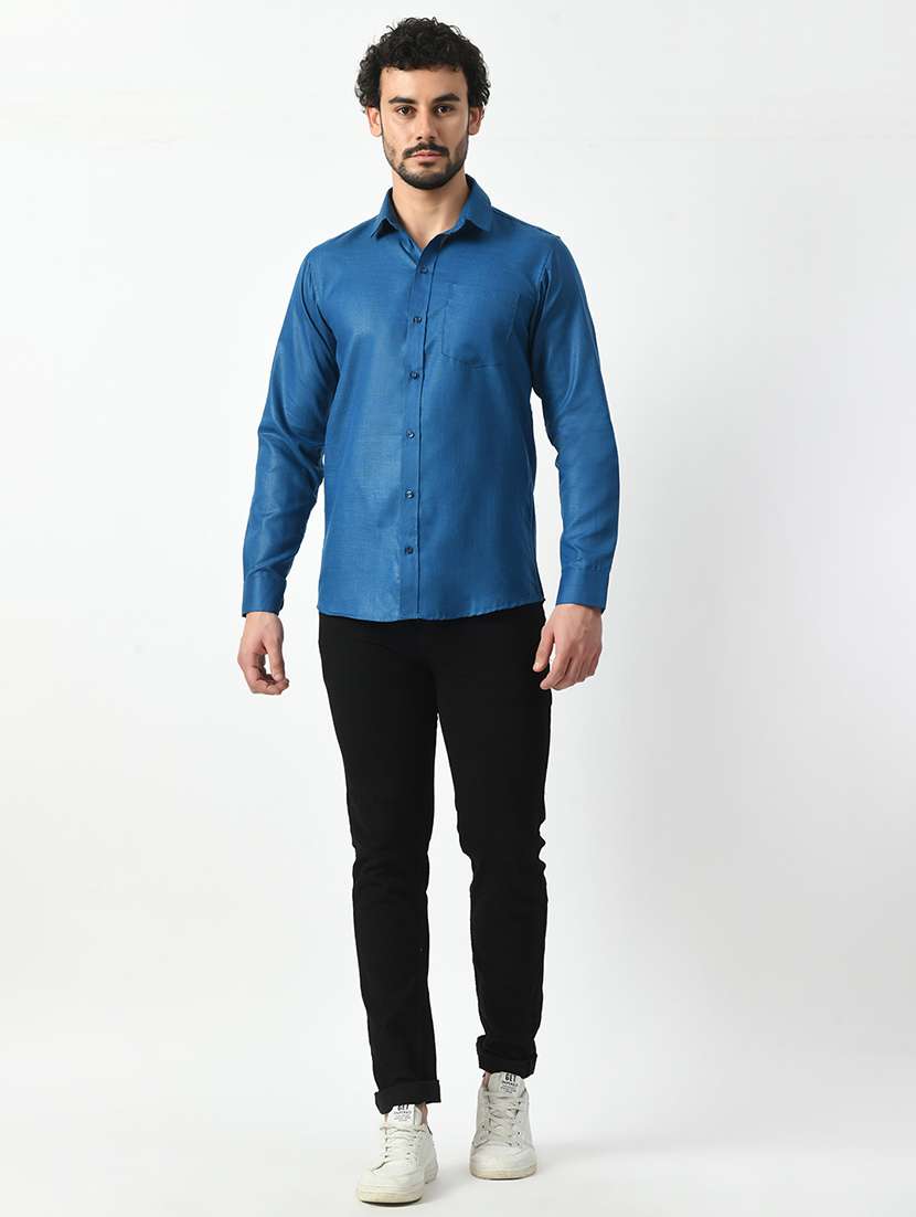 men solid casual shirt - 21340813 -  Standard Image - 3