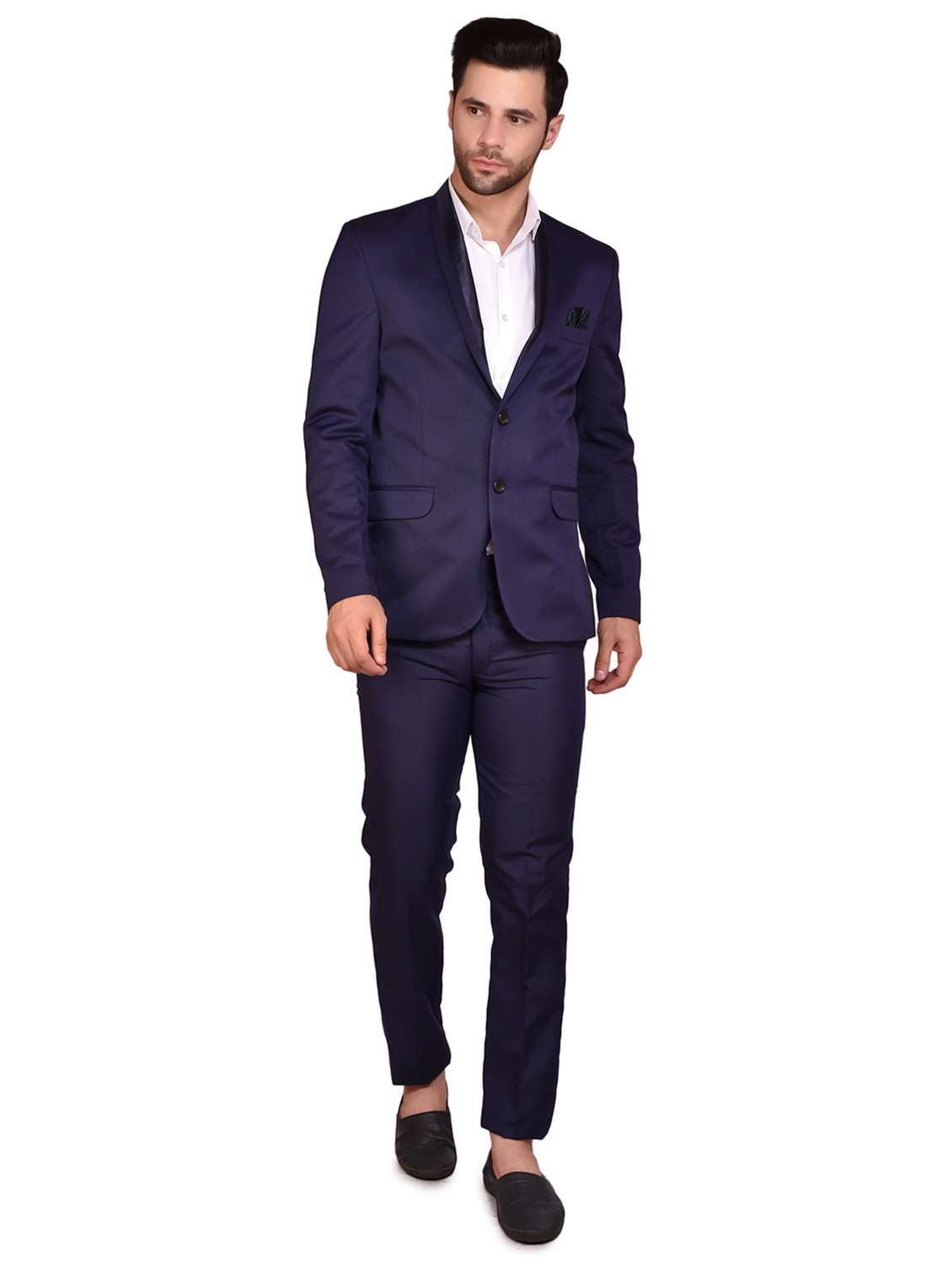 men solids single breasted casual blazer