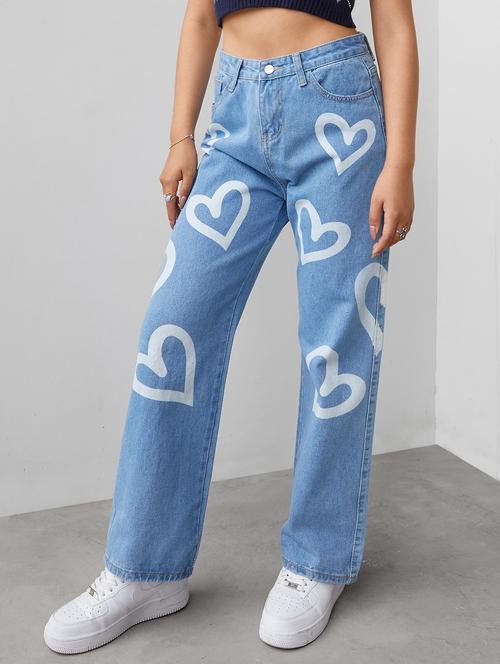 women light blue denim jeans - 21340895 - Standard Image - 0