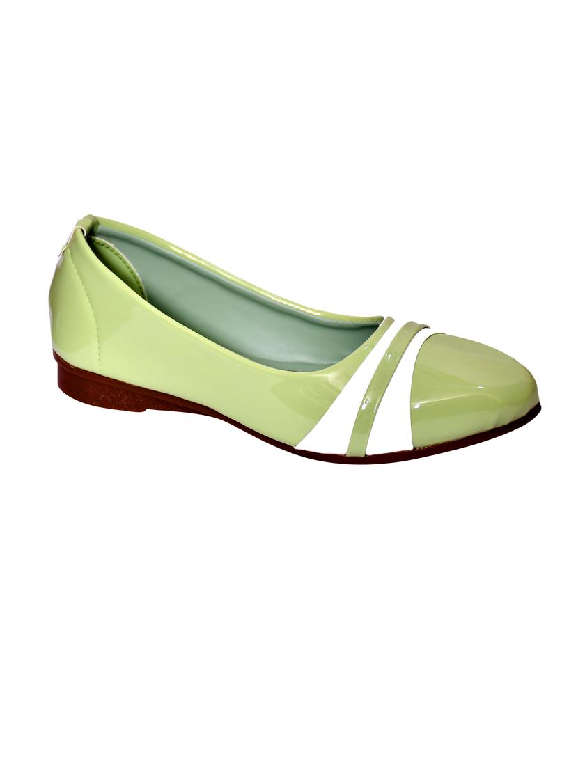 green leatherette slip on ballerina - 21340952 - Zoom Image - 0