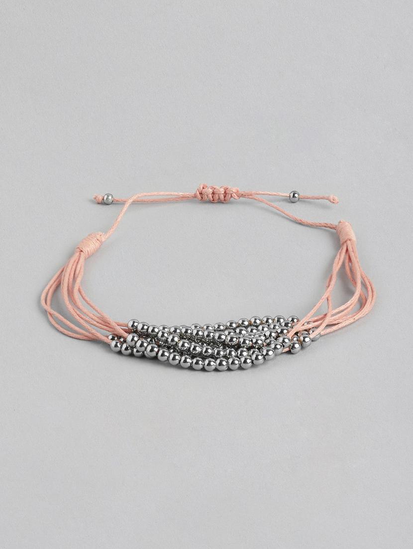 pink metal beaded bracelet - 21341468 -  Zoom Image - 0
