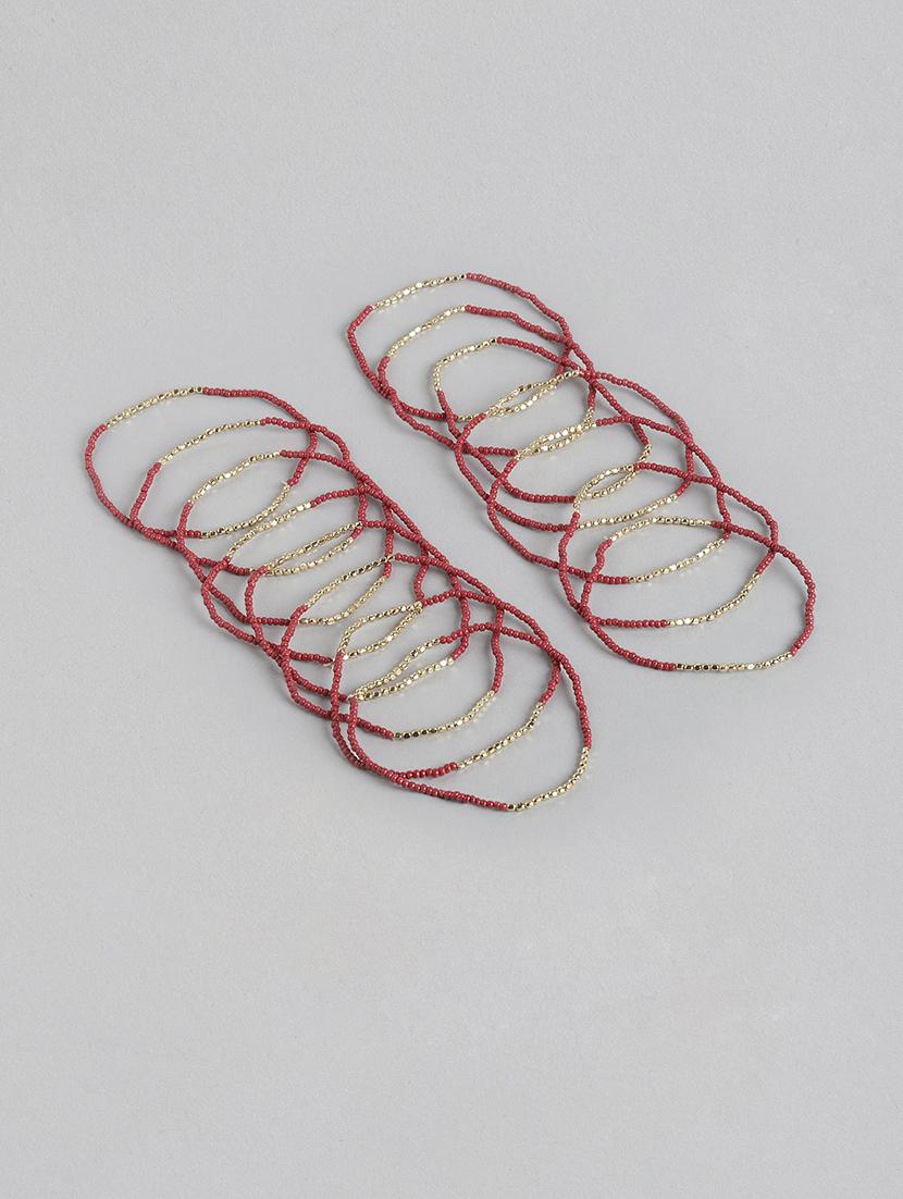 red metal beaded bracelet - 21341475 -  Zoom Image - 0