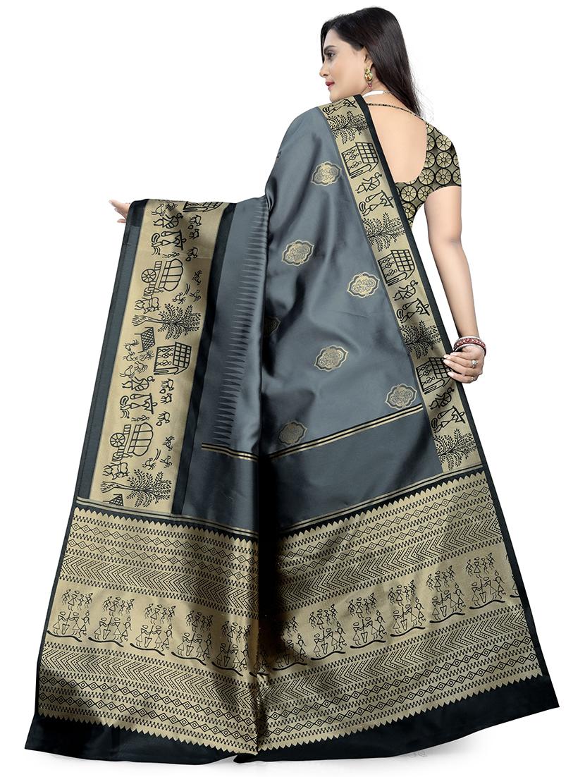 women self design bordered saree with blouse - 21341588 - Standard Image - 3