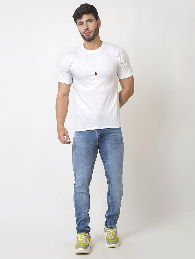 men mid rise plain slim fit jeans - 21341625 - Standard Image - 5