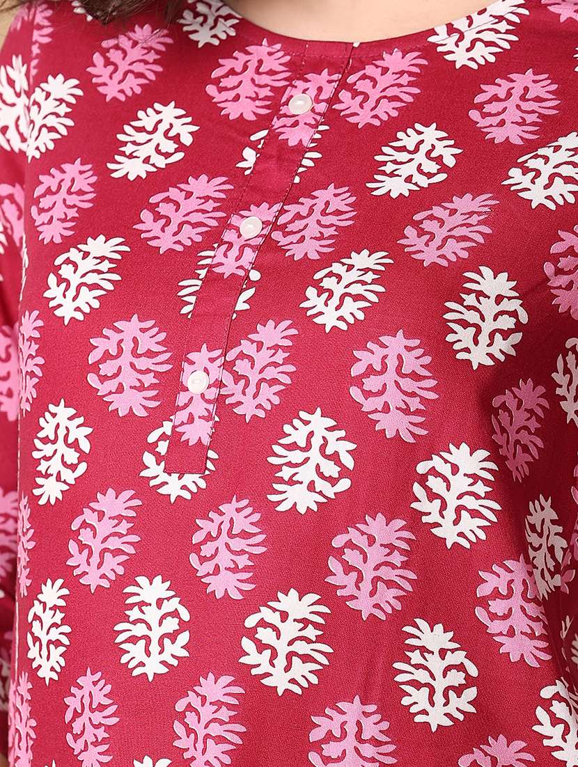 women three quarter sleeve straight kurta - 21341777 -  Standard Image - 5